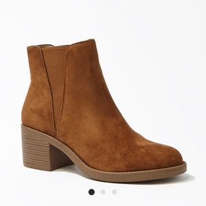 Brown suede boots